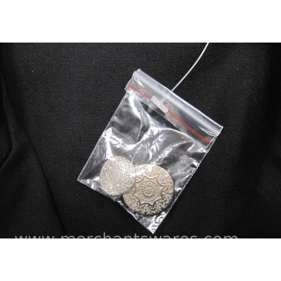 NWT-Denim & Co Sz L Black Stretch Denim Blazer with Silver Flowered Buttons - Picture 10 of 13